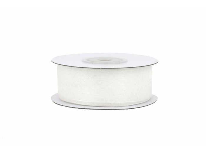 Ruban organza 25 mm de large bobine de 25 metres de long ivoire