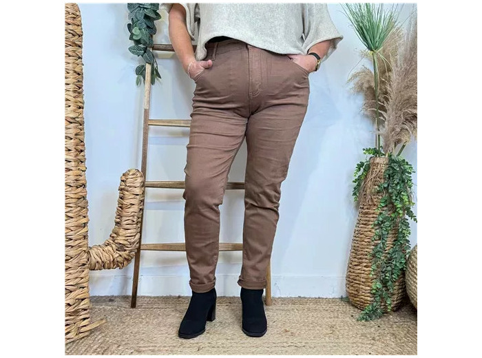 P144- Jean 7/8ème Voggo T42-T50 (taupe)