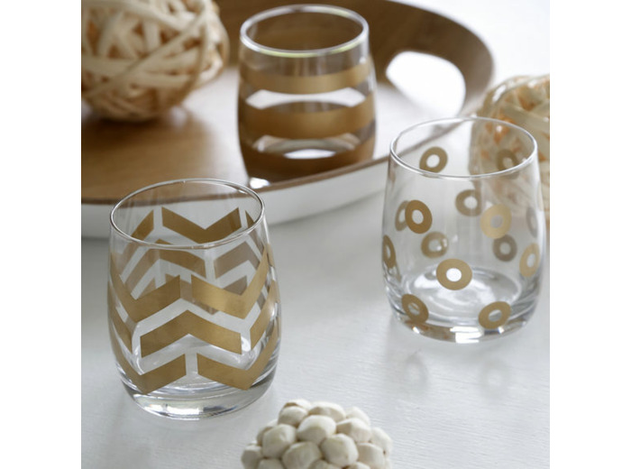 Boîte de 6 gobelets dorés