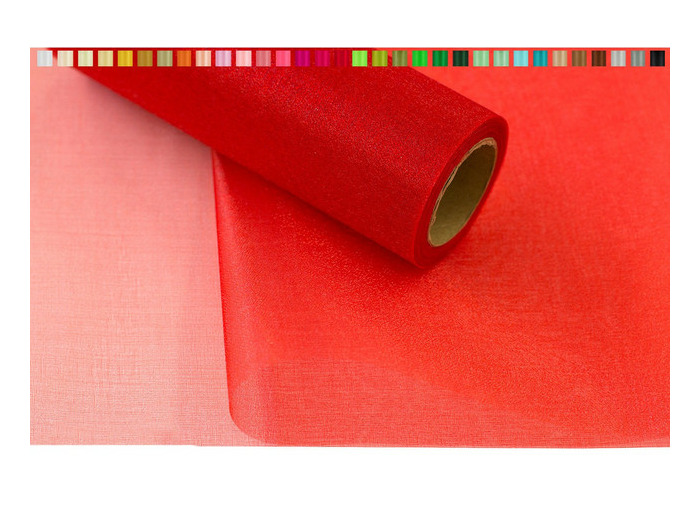 Tissus organza 16 cm de large 9 metres de long colori rouge
