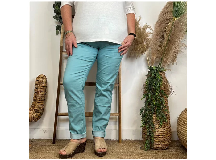 P855- Jean coupe Slim Voggo (T42-T50) (bleu indigo)