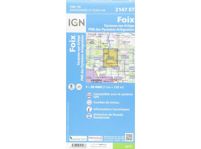 2147ET FOIX, TARASCON-SUR-ARIEGE, PNR DES PYRENEES ARIEGEOISES /RECTO