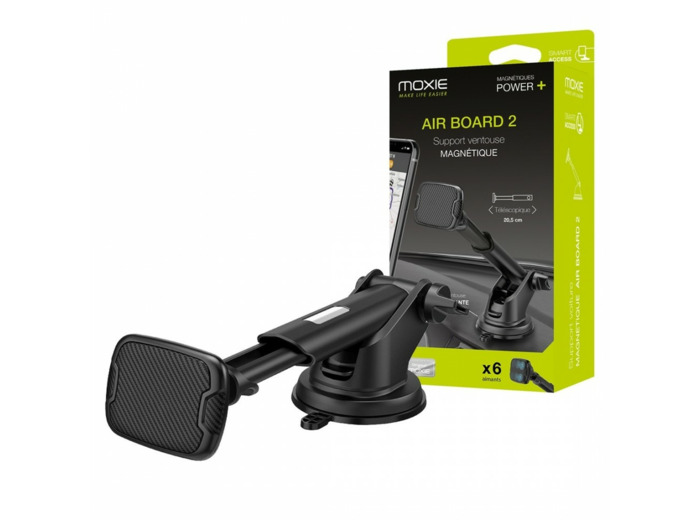 Moxie Support ventouse magnétique à Ventouse Repositionnable avec Bras a Rallonge AIRBOARD2