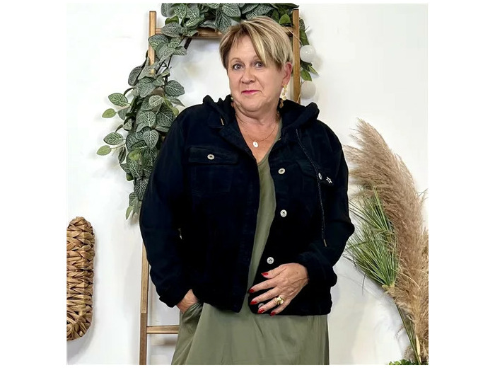 Z129- Veste Velour C'Melodie (GT) 🇮🇹 (noir)