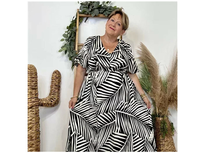 Z165-Robe longue Christy (T44-T52) (noir)