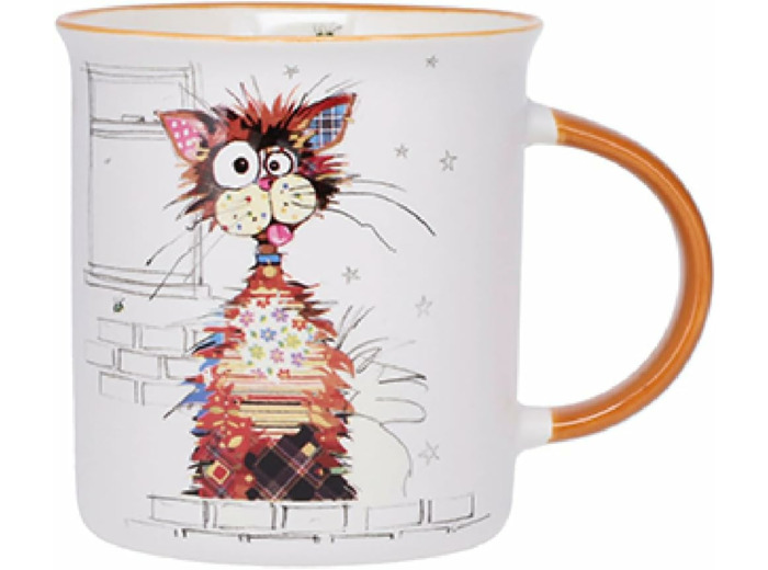 KIUB Mug avec des animaux - motif chat Ziggy - matière porcelaine fine - contenance 320ML