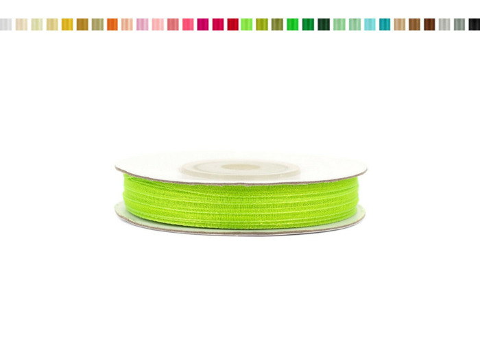 Ruban organza 3mm de large bobine de 50 metres de long vert 550