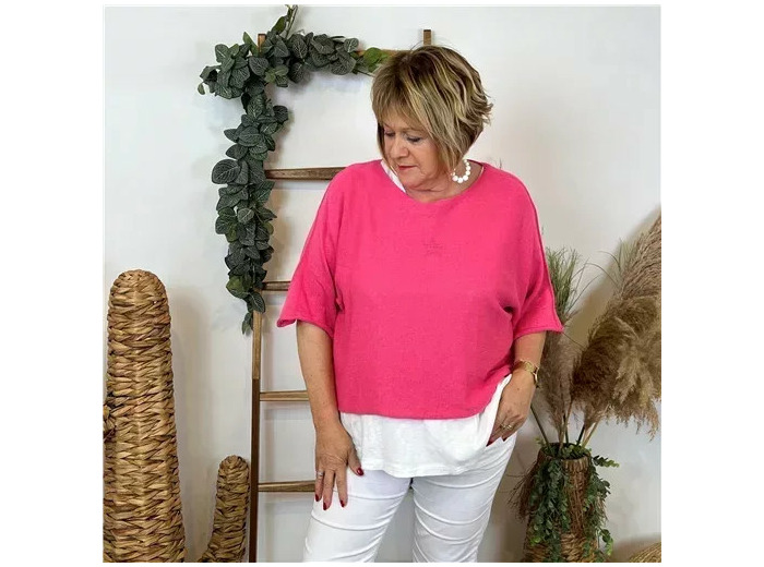 Z144- Pull Crop Top Emporium (GT) (fuchsia)