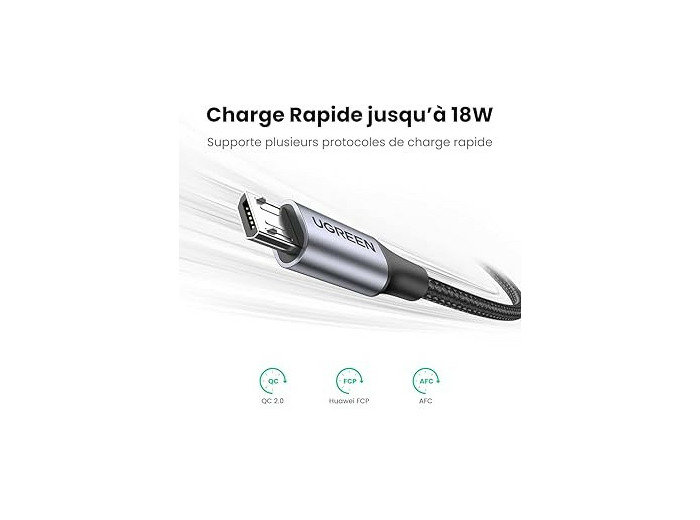 Câble charge rapide USB vers Micro USB - 1m
