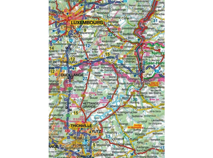 ALSACE ET LORRAINE 1/275.000 (CARTE GRAND FORMAT LAMINEE)