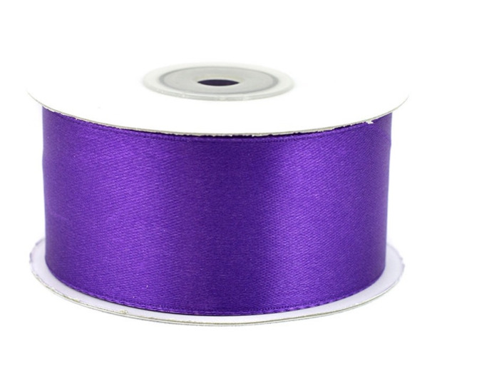 Ruban satin 38 mm de large bobine de 25 m mauve