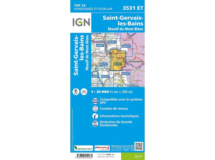 3531ET SAINT GERVAIS LES BAINS MASSIF DU MONT BLANC