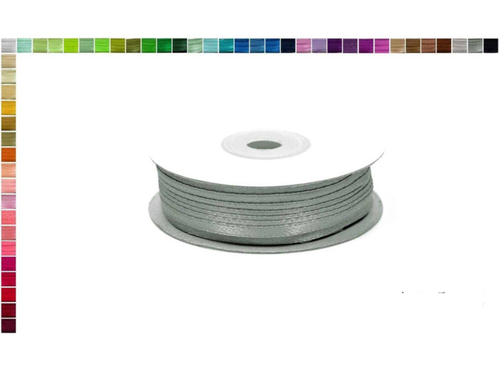 Ruban satin gris clair foncé 077 Largeur 3 mm