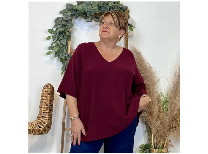 Z125- Pull loose Crop-Top (Gt) 🇮🇹 (bordeaux)