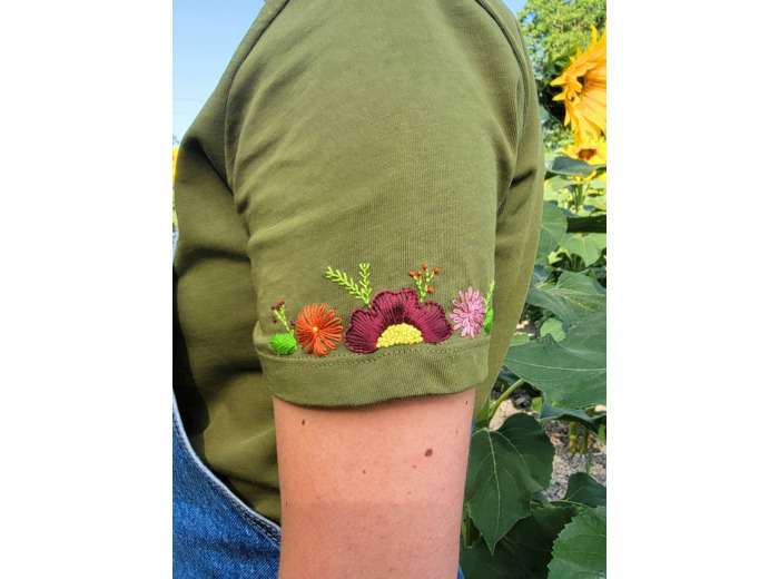 Au Gré des Fleurs - Kit broderie manche à broder