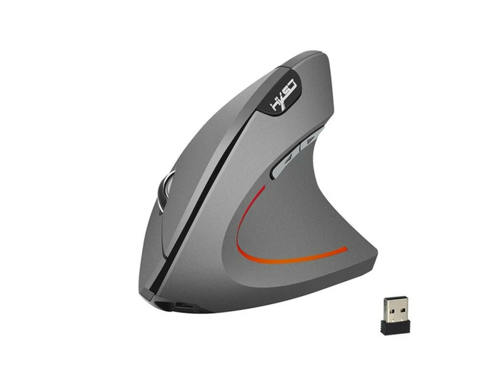 Souris verticale T22 sans fil rechargeable - grise