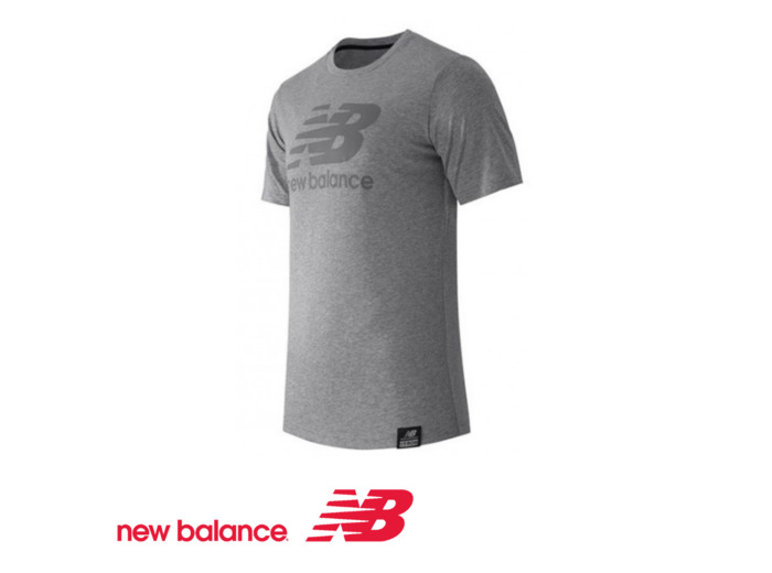 NEW BALANCE TEE-SHIRT ATHLÉTIC Grey