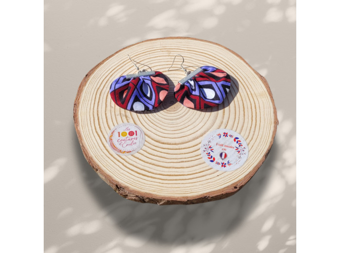 Boucles d'oreilles en tissu rondes "Kornati"