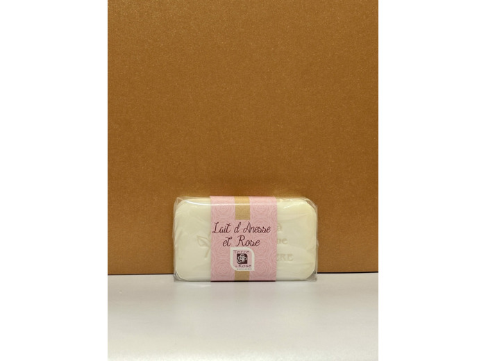 Savon au lait d'ânesse & à la rose (100g)