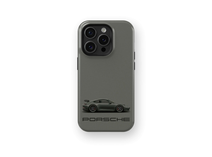 Black Porsche | Coque de téléphone 3D 2en1 Ultra-résistante