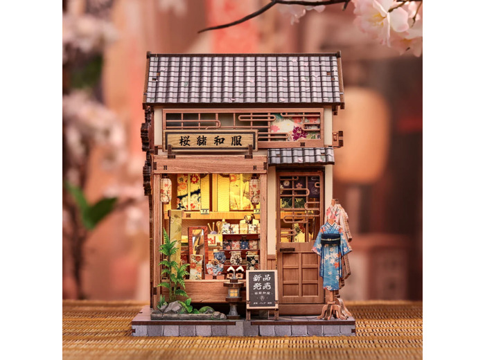 Sakura o Kimono Shop - Maquette Booknook Serre-livre