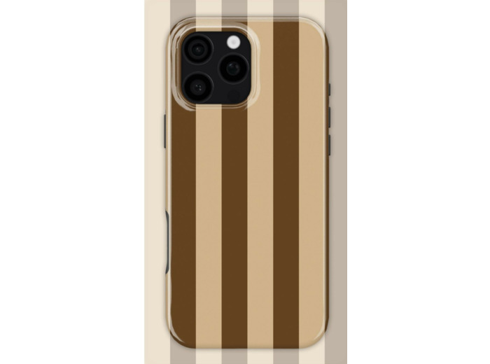 Caramel Stripes Case | Coque de téléphone 3D 2en1 Ultra-résistante