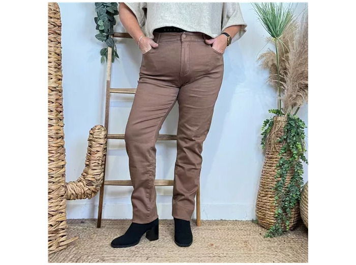 P168- Jean Slim Voggo T42-T50 (taupe)