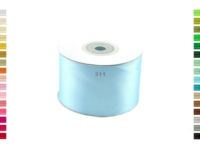 Ruban satin bleu ciel 311 largeur 50 mm