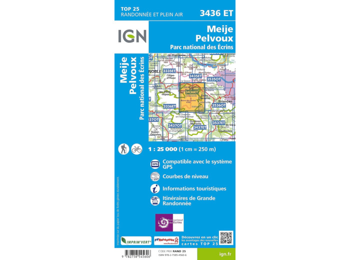 3436ET MEIJE, PELVOUX PN DES ECRINS / RECTO