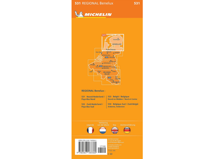 CARTE REGIONALE NOORD-NEDERLAND / PAYS-BAS NORD