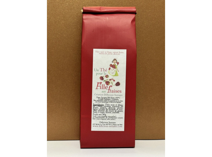 Thé la fille aux fraises noir & blanc (100gr)