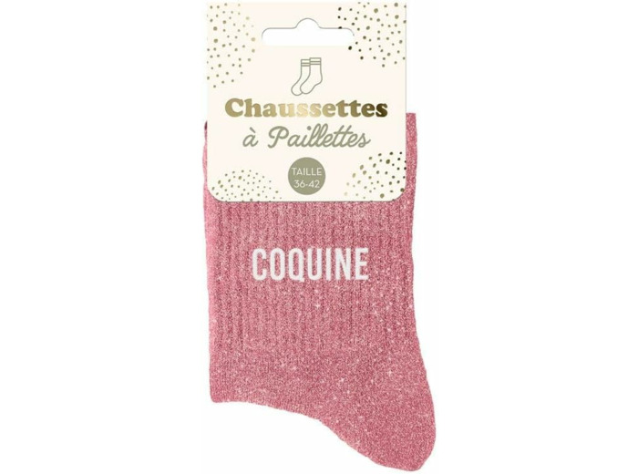Chaussettes à paillettes - Coquine