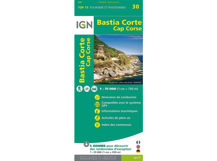 TOP75030 BASTIA CORTE CAP CORSE