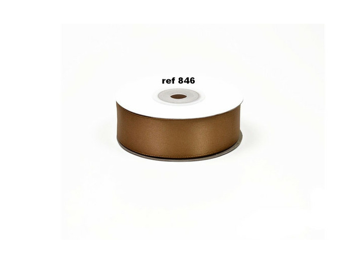 Ruban satin marron clair 846 Largeur 25 mm