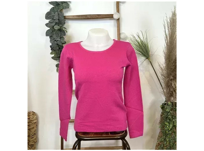 Y256- Tricotonic Col rond Les 36 & 40 (fuchsia)