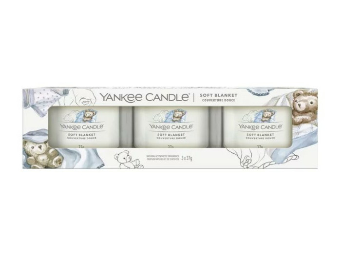 LOT DE 3 VOTIVES EN VERRE - COUVERTURE DOUCE