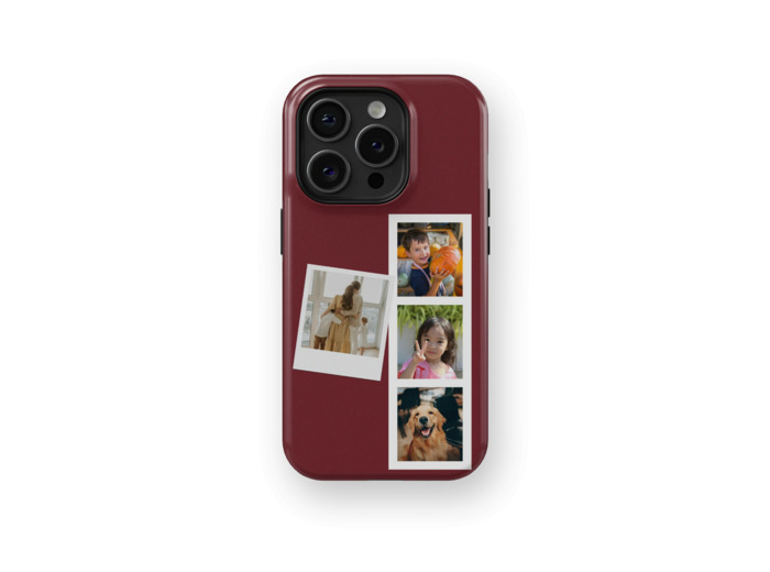 Memory Collage - Dark Red | Coque de téléphone 3D 2en1 Ultra-résistante