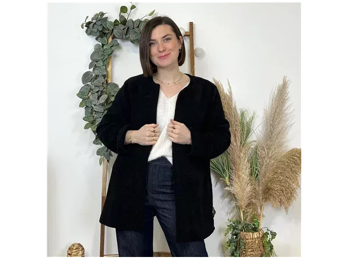 K593- Veste d'interieur ouverte (Tu) 🇮🇹 (noir)