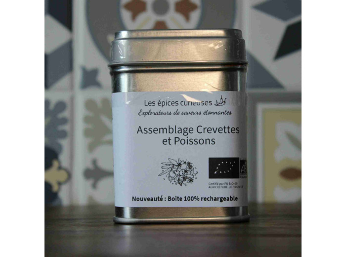 Assemblage Crevettes et Poissons - 40G - Boite métal