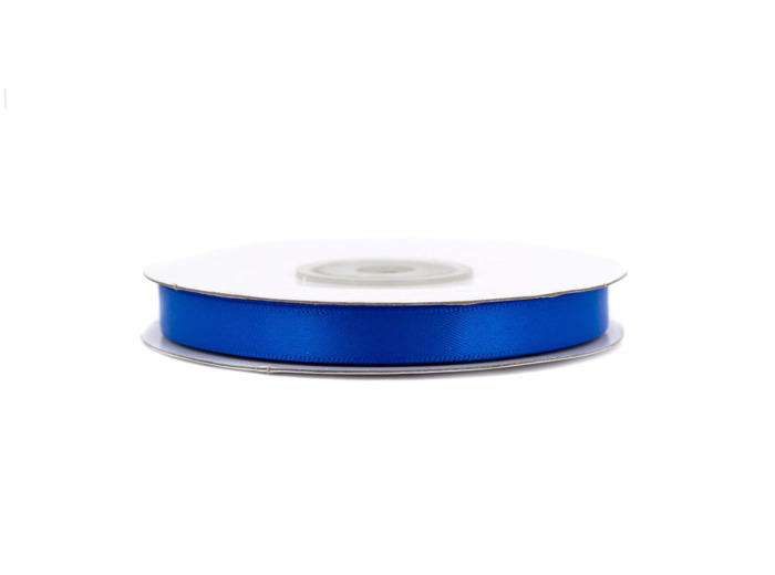 Ruban satin double face 10 mm de large 20 metres de long bleu roi