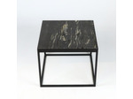 Table basse en pierre et métal