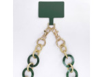 Chaine grosse maille avec pad universel - serie ATHENA- VERT&OR -1.2m