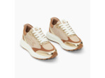 Baskets éclair beige et or à semelle oversize - Esther Vanessa Wu