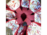 Tapis pieds au sec - Floral rouge et moutarde - Rouge