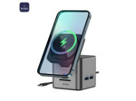 Station Multi Charge Universelle Wiwu WI-W025 HUB Type-C 9 en 1 sans Fil et Charge Magnétique 100W Gris