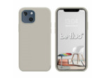 Coque Silicone Moxie BeFluo Fine et Légère pour iPhone 14, Intérieur Microfibre - Gris Nardo