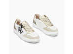 Baskets monogramme blanc et beige clair -  Esmée - Vanessa Wu