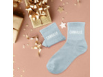 Chaussettes paillettes grises "Canaille"