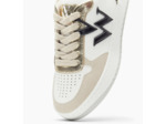 Baskets monogramme blanc et beige clair -  Esmée - Vanessa Wu