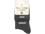 Chaussettes duo à paillettes Ange démon